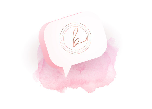 Bespoke Corporate Education emblem on a pink speech bubble